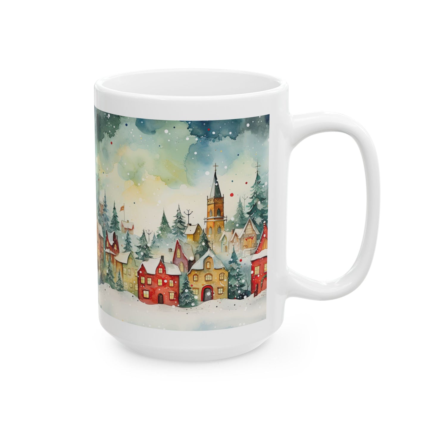 Christmas Towne Ceramic Mug, (11oz, 15oz)