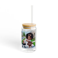 With lid and straw