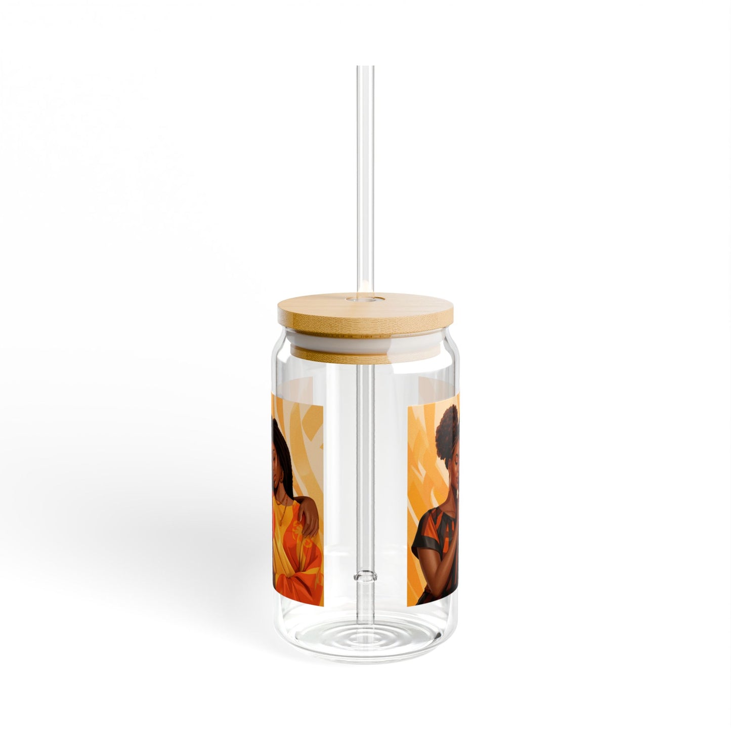 Forever Sisters - 16oz Frosted Glass Cup for Best Friends & Soul Sisters