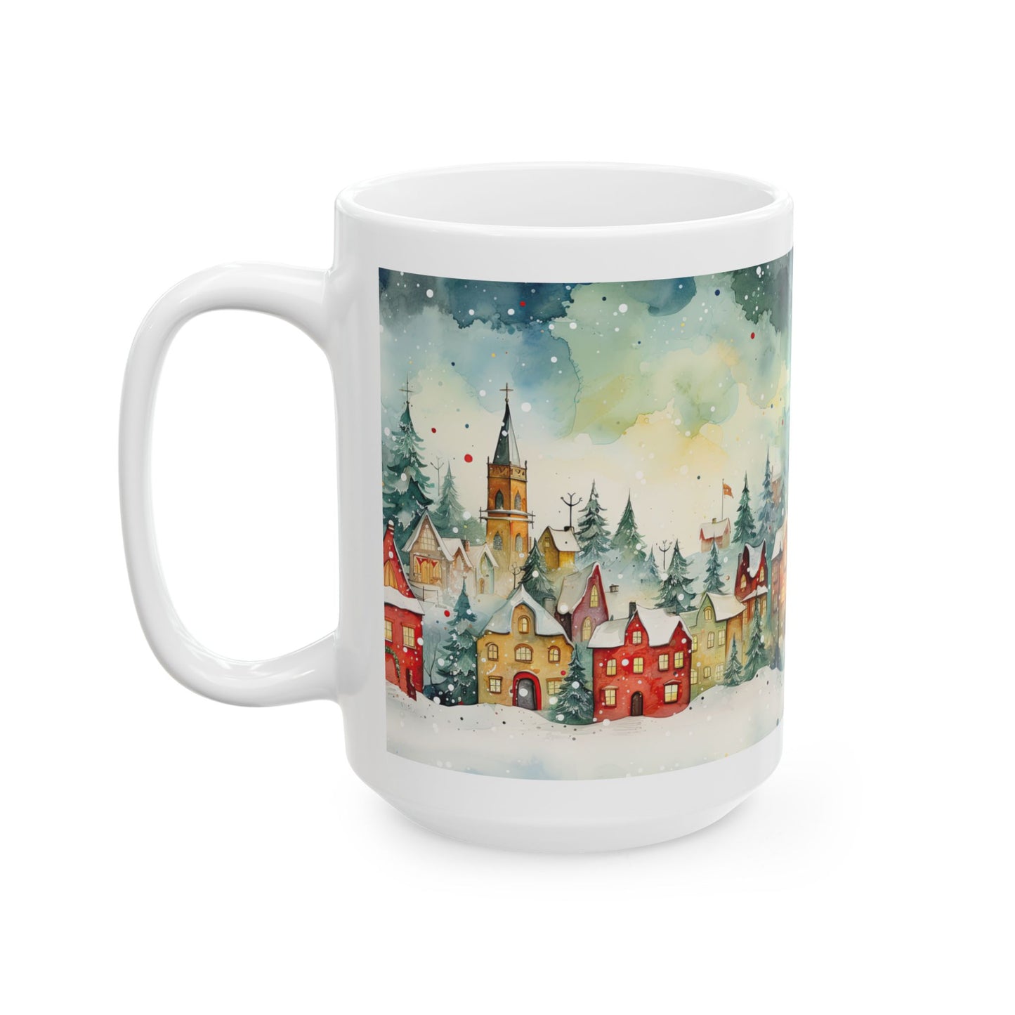 Christmas Towne Ceramic Mug, (11oz, 15oz)