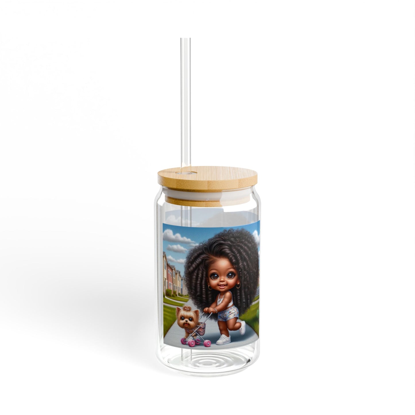 Mimi - 16oz Sweet Serenity Frosted Glass Cup