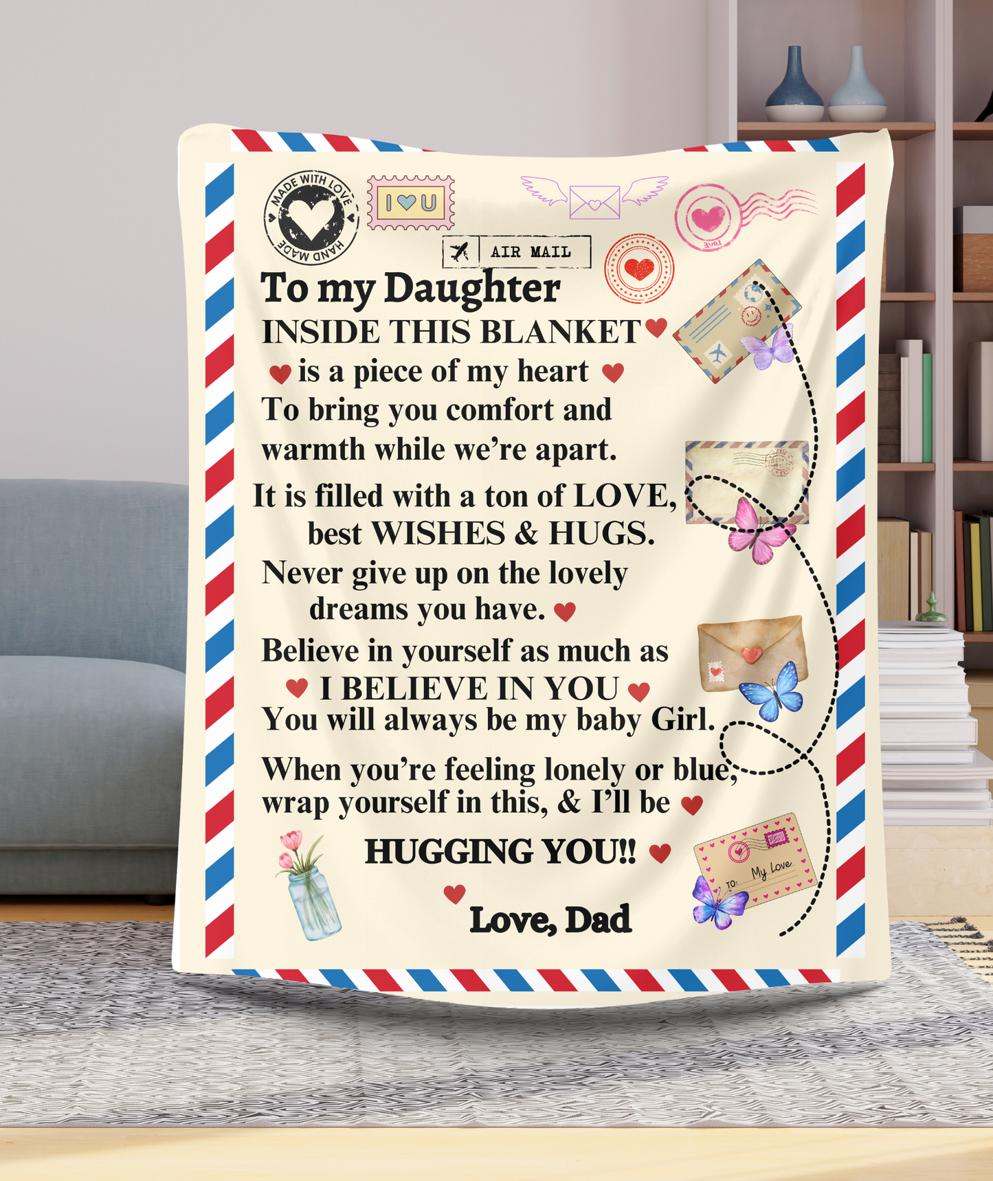 Daughter Plush Fleece Blanket