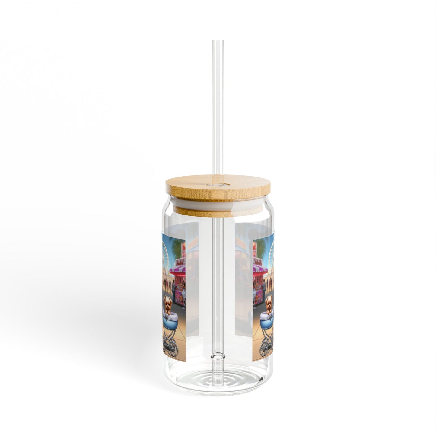 Leah - 16oz Elegant Frosted Glass Cup for Everyday Moments