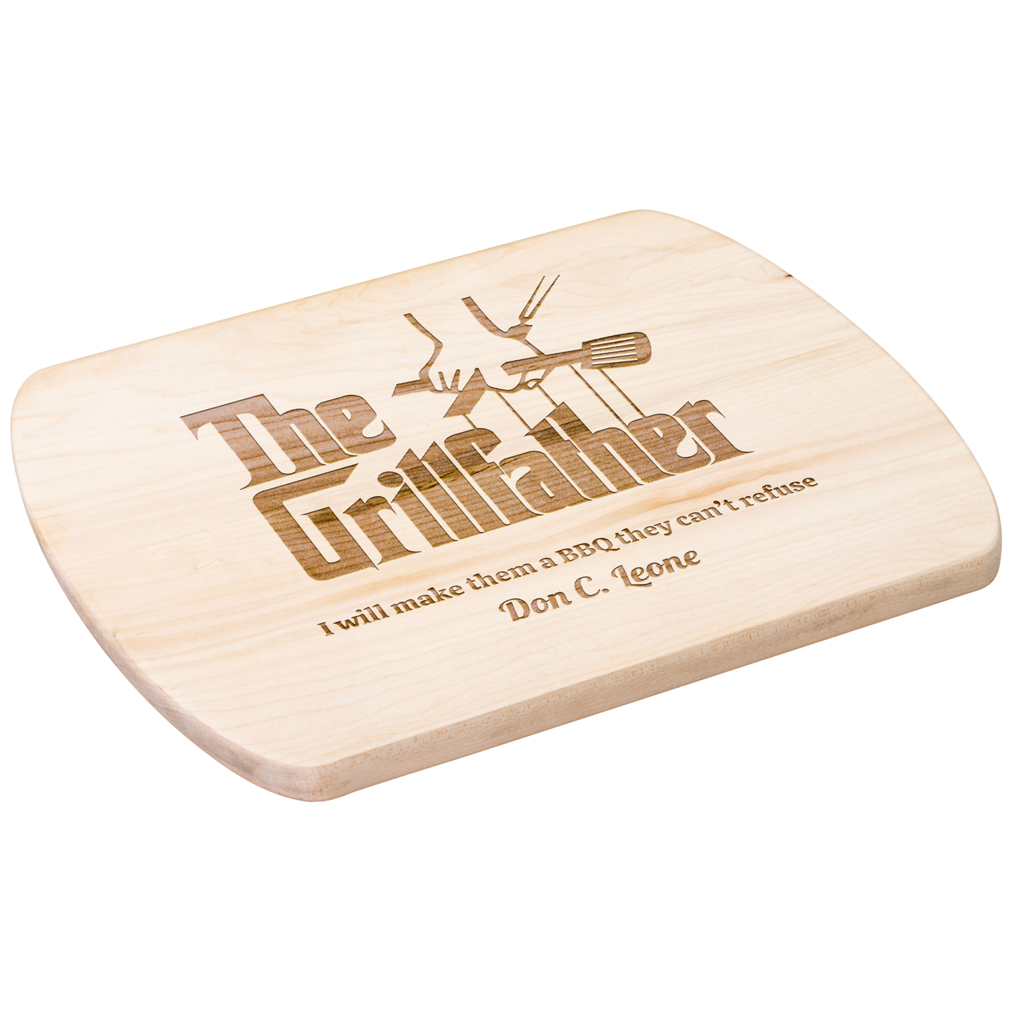The Grillfather – Personalized Oval Cutting Board for Dad, Husband, or Grill Master