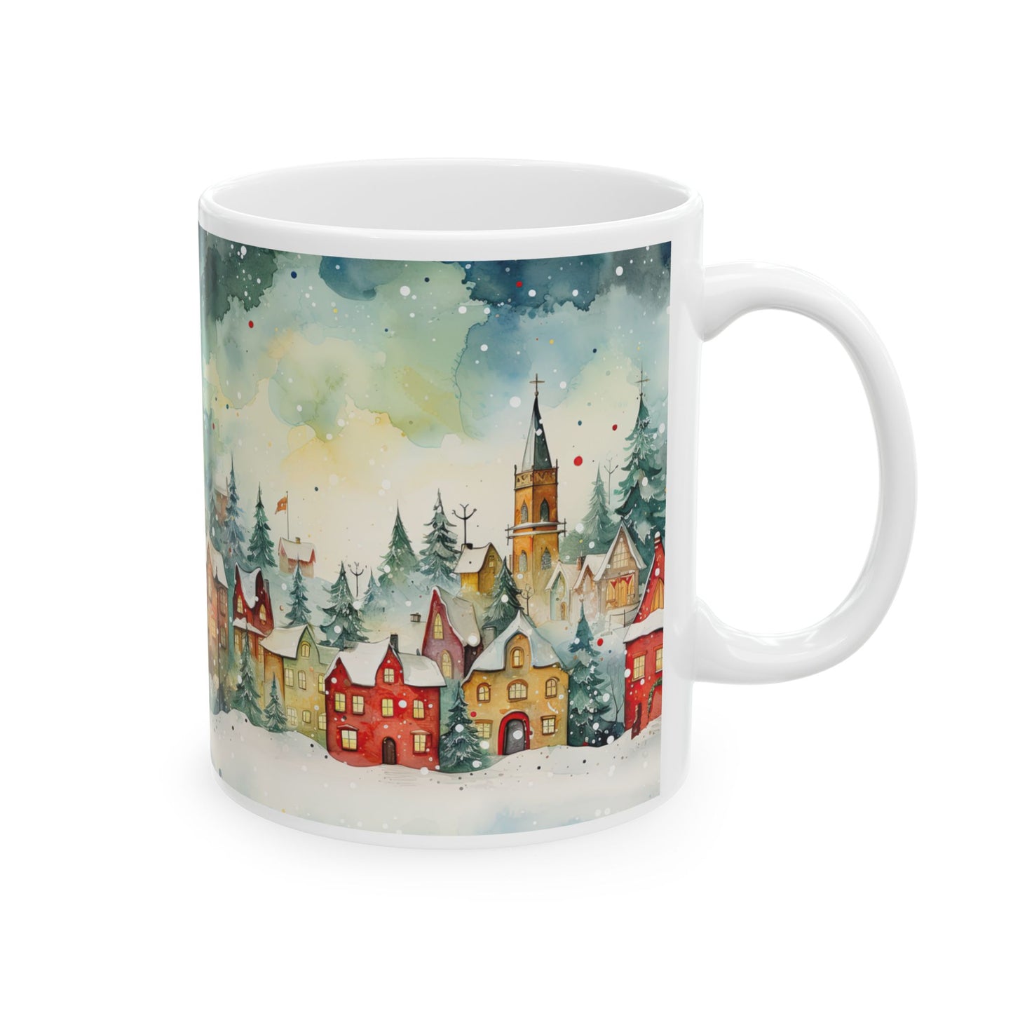 Christmas Towne Ceramic Mug, (11oz, 15oz)