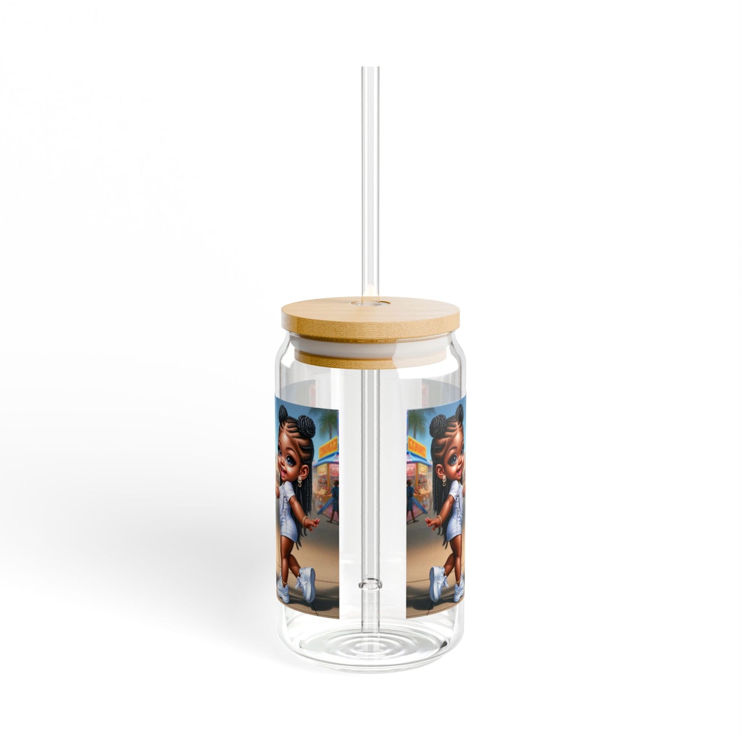 Leah - 16oz Elegant Frosted Glass Cup for Everyday Moments