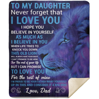 Daughter From Dad Sherpa Blanket 50x60