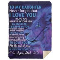 Daughter from Dad Sherpa Blanket 60x80