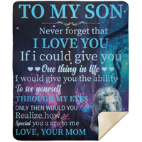 To My Son Sherpa Blanket 50x60
