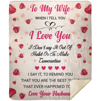 To My Wife Sherpa Blanket 50x60