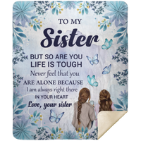To My Sister Sherpa Blanket 50x60