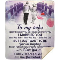 To My Wife- Elderly Couple Sherpa Blanket 50x60