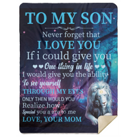 To My Son Sherpa Blanket 60x80