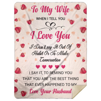To My Wife Sherpa Blanket 60x80