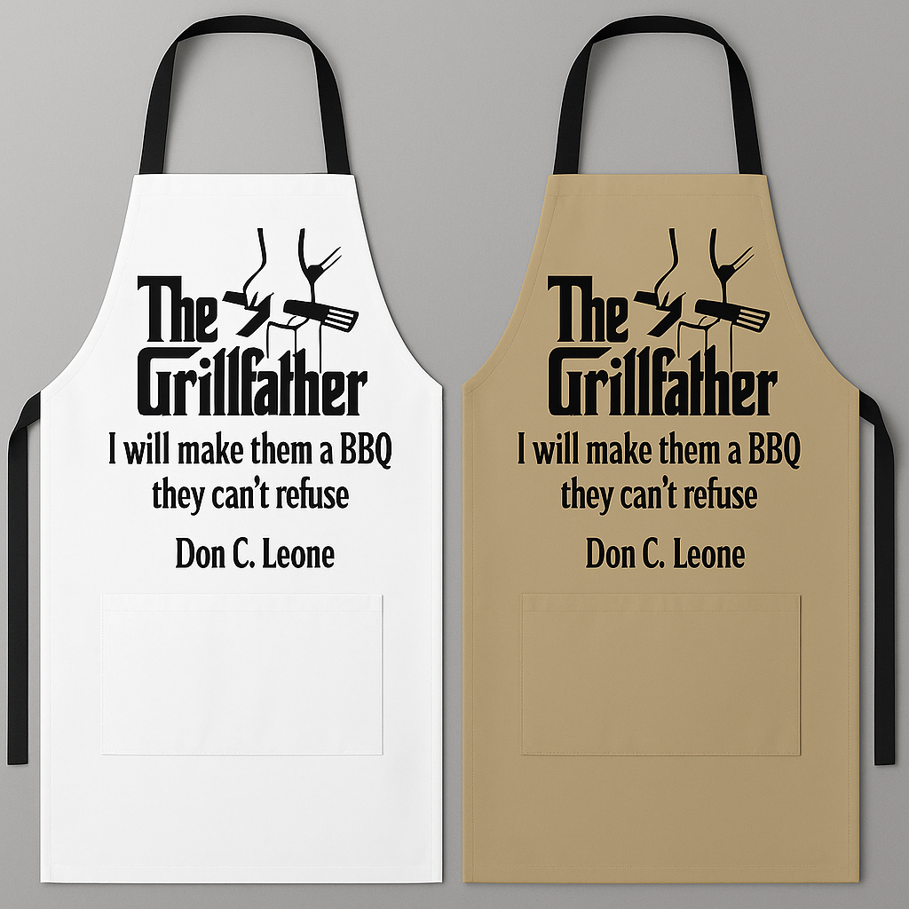The Grillfather Apron – Personalized BBQ Apron for Dad, Husband, or Grill Legend