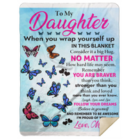 To My Daughter Sherpa Blanket 60x80