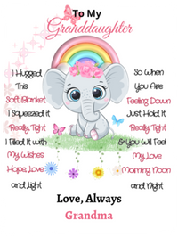 Baby Elephant Fleece Blanket - 30x40