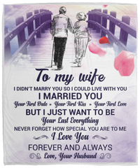 To My Wife- Elderly Couple Fleece Blanket - 50x60