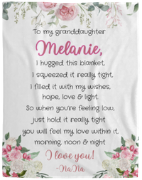 To My Granddaughter Fleece Blanket - 60x80