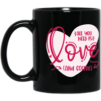 Valentine Love 11oz Black Mug