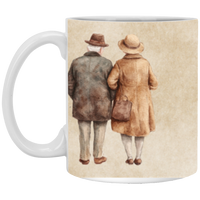Elderly Couple 11oz White Mug