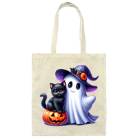 Witchy Ghost Halloween Tote Bag