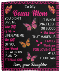 Bonus Mom- ButterfliesFleece Blanket - 50x60