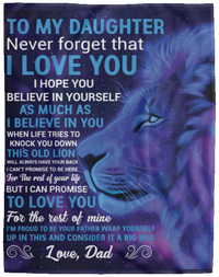Daughter from Dad Fleece Blanket - 60x80