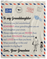 Granddaughter Letter Fleece Blanket - 60x801