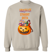 Straight Outta Candy Pullover Sweatshirt- Orange Letters