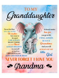 Granddaughter Fleece Blanket - 30x40