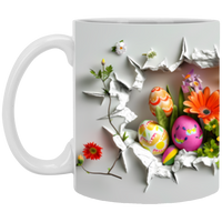 Tulip & Eggs 11oz White Mug