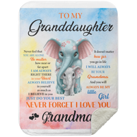 Granddaughter Sherpa Blanket 30x40