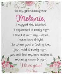 To My Granddaughter Fleece Blanket - 50x60