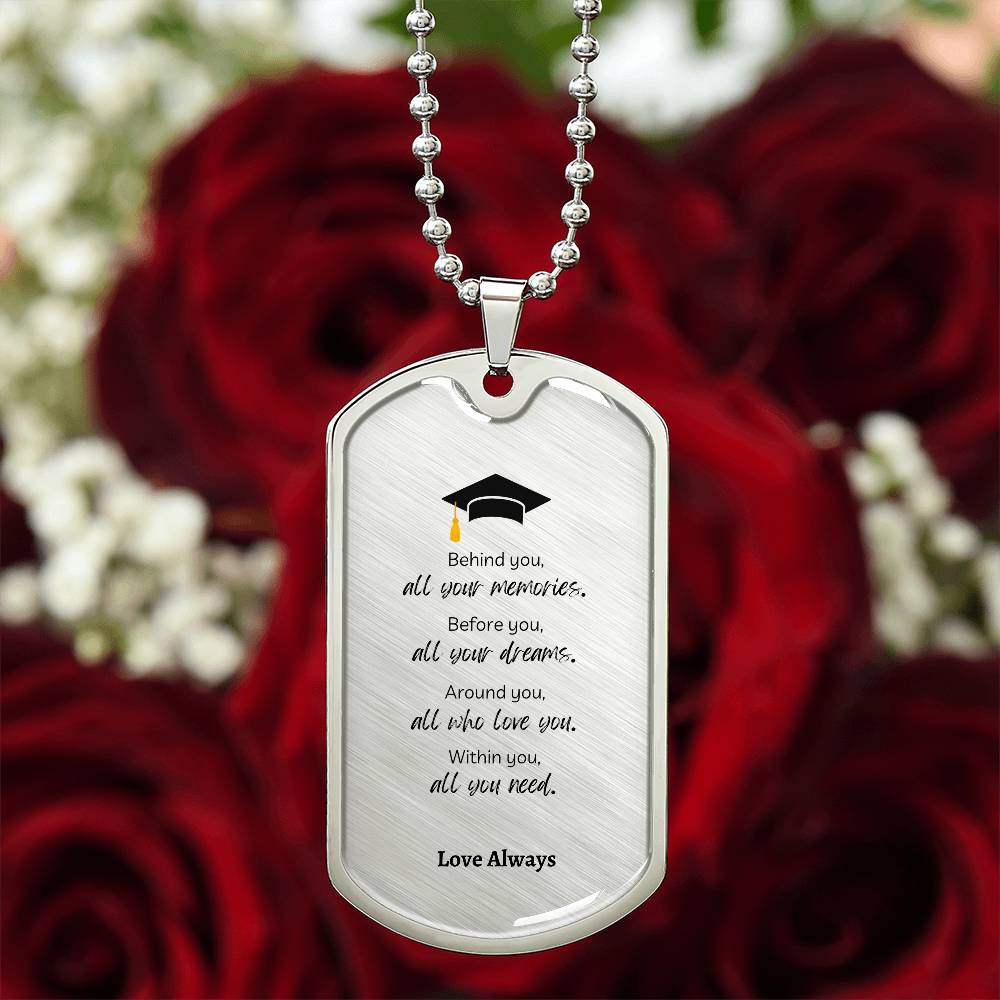 Graduation Dog Tag Necklace – A Powerful Tribute to Achievement and New Beginnings