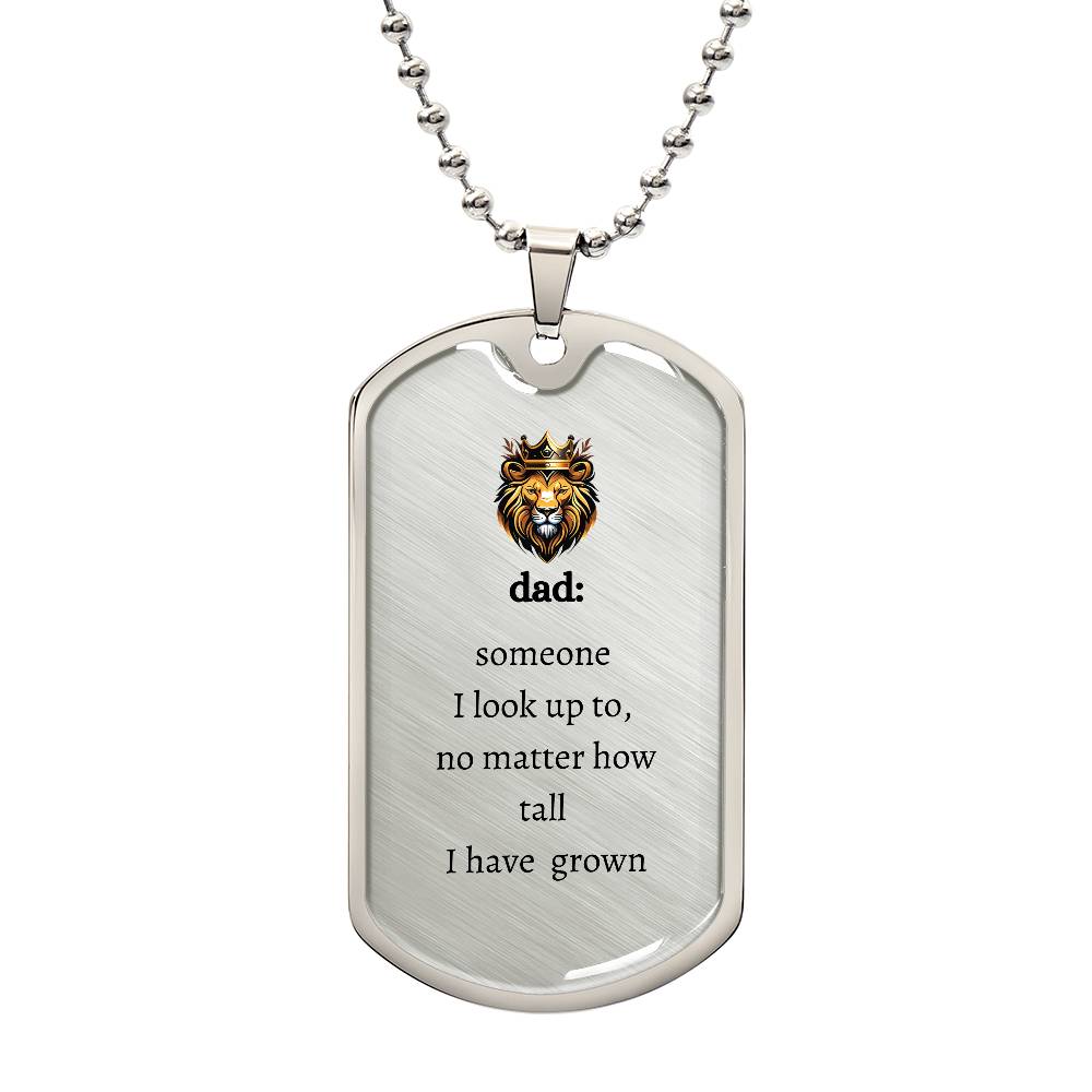 Dad Dog Tag Necklace – A Bold Tribute to Strength and Love