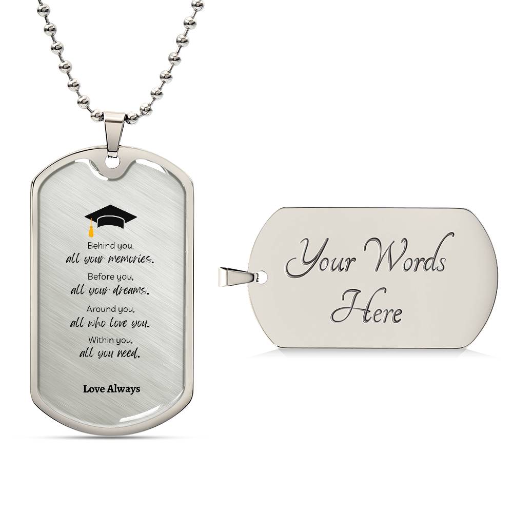 Graduation Dog Tag Necklace – A Powerful Tribute to Achievement and New Beginnings