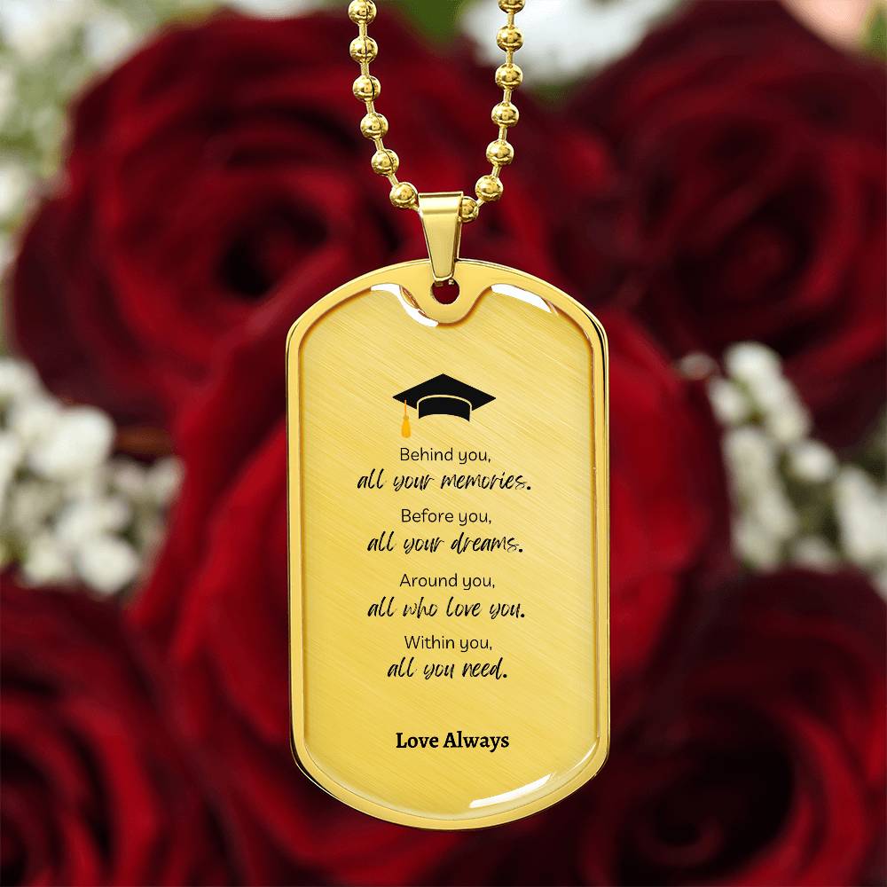 Graduation Dog Tag Necklace – A Powerful Tribute to Achievement and New Beginnings