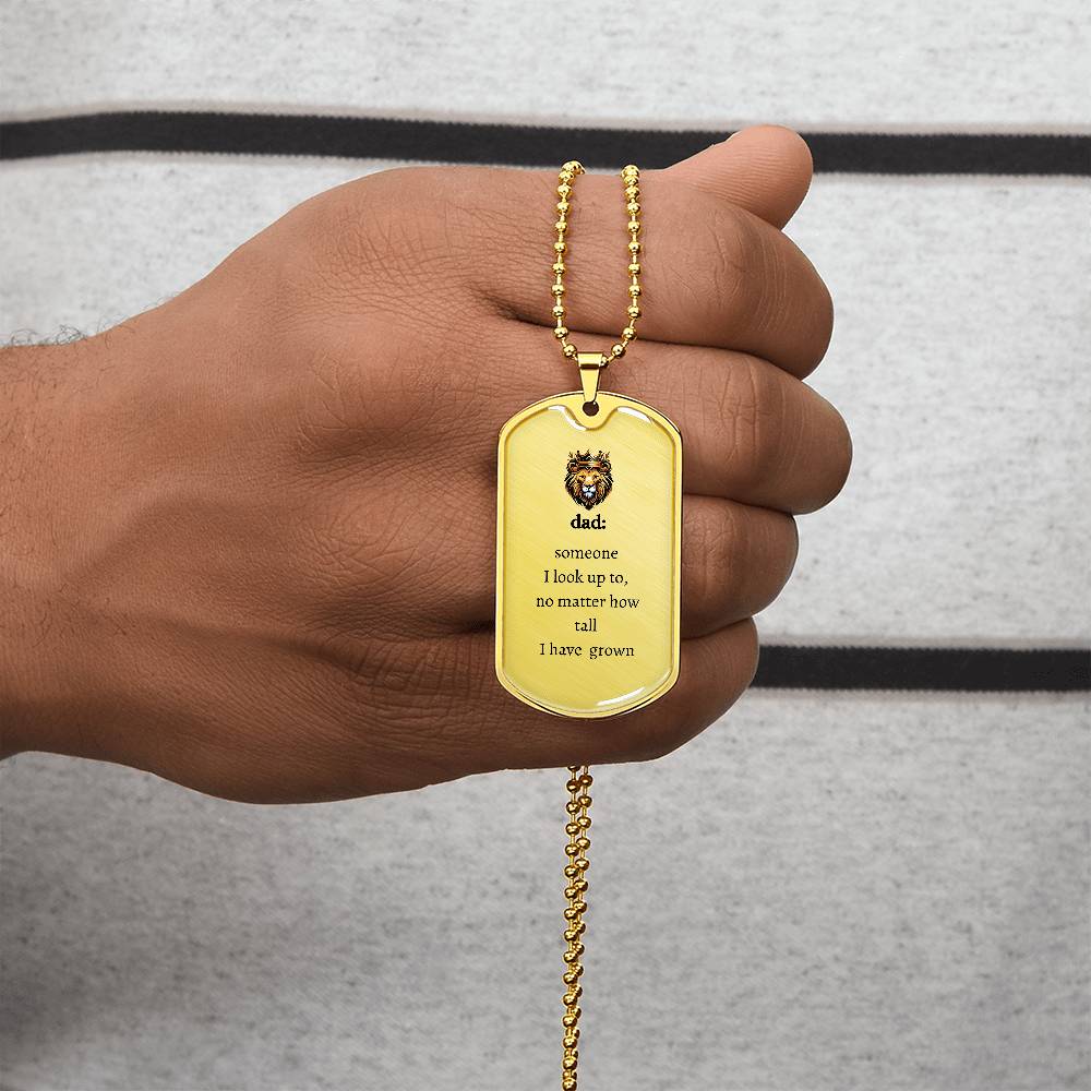 Dad Dog Tag Necklace – A Bold Tribute to Strength and Love