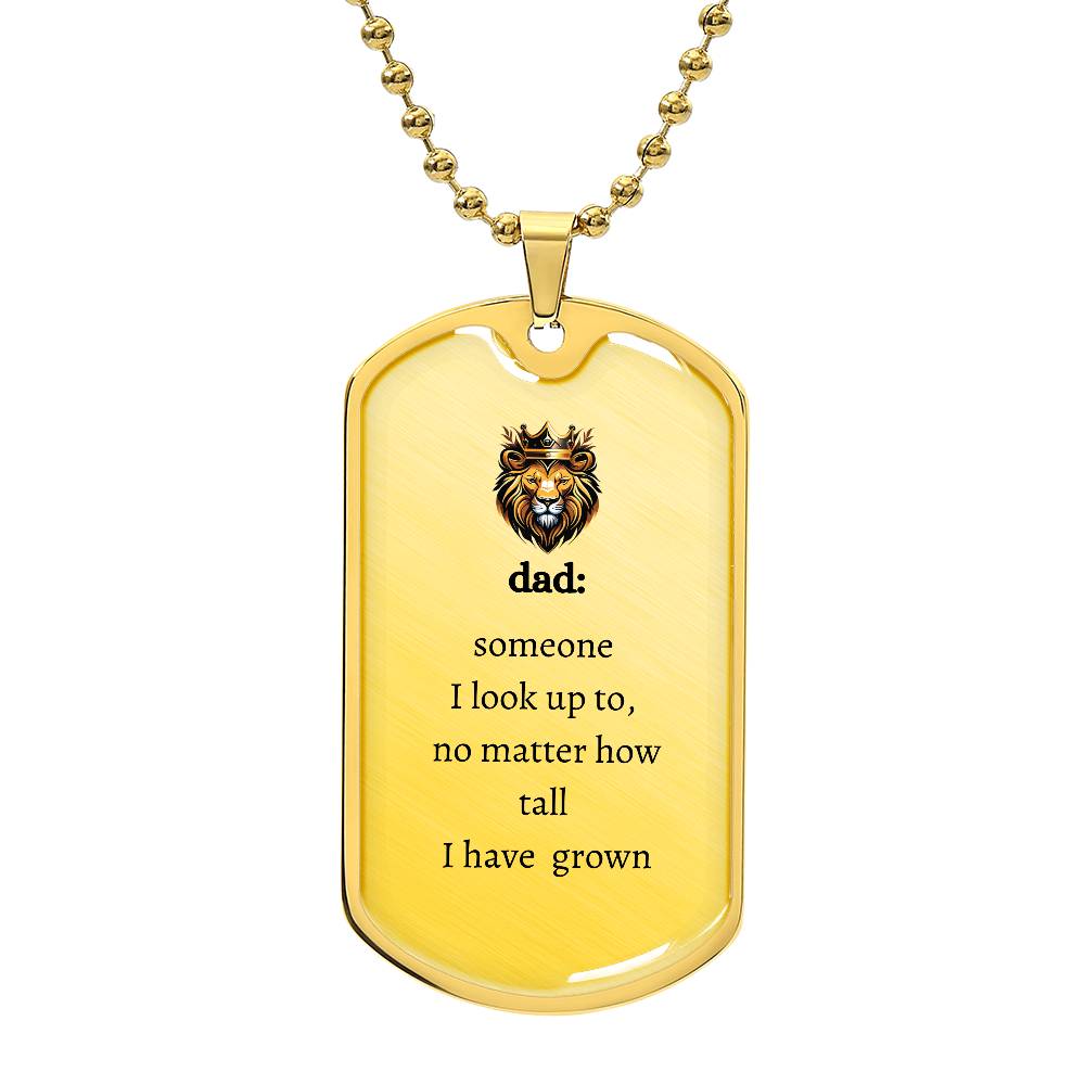 Dad Dog Tag Necklace – A Bold Tribute to Strength and Love