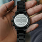 Engraved Stainless Steel Watch- Gift for Dad