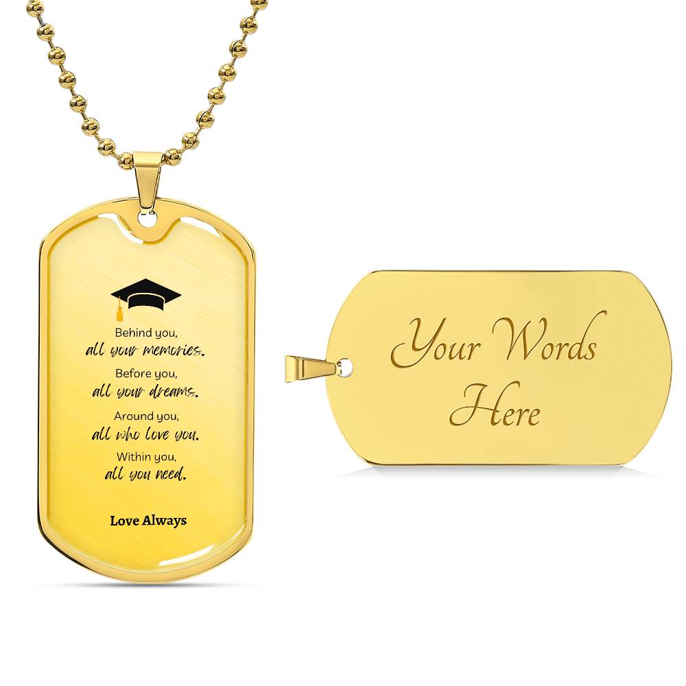 Graduation Dog Tag Necklace – A Powerful Tribute to Achievement and New Beginnings