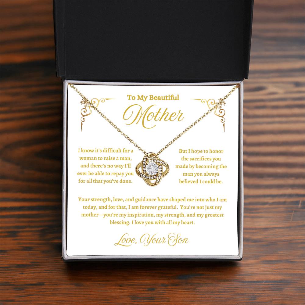 Mother's Eternal Love Knot Necklace — A Celebration of Her Unbreakable Bond