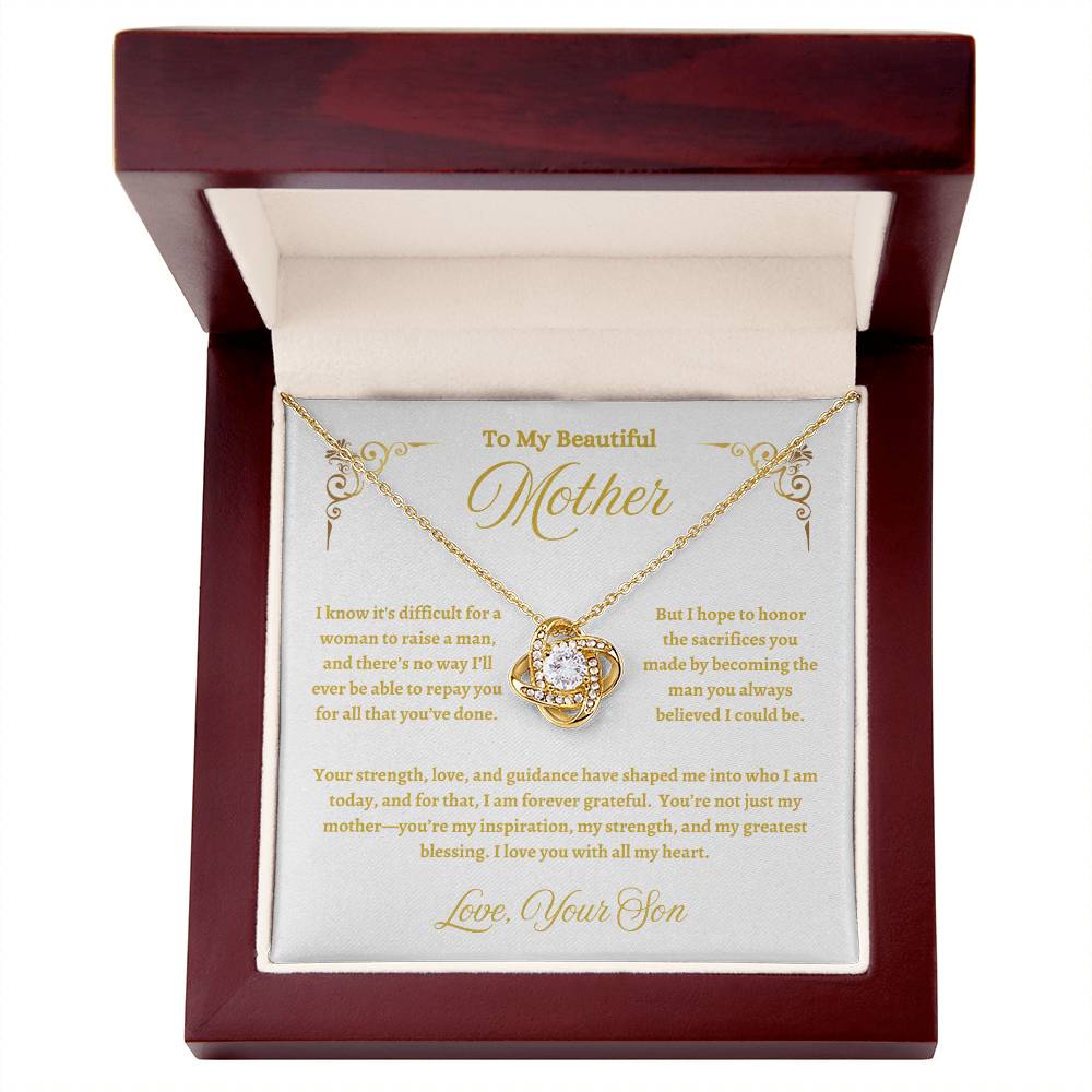 Mother's Eternal Love Knot Necklace — A Celebration of Her Unbreakable Bond