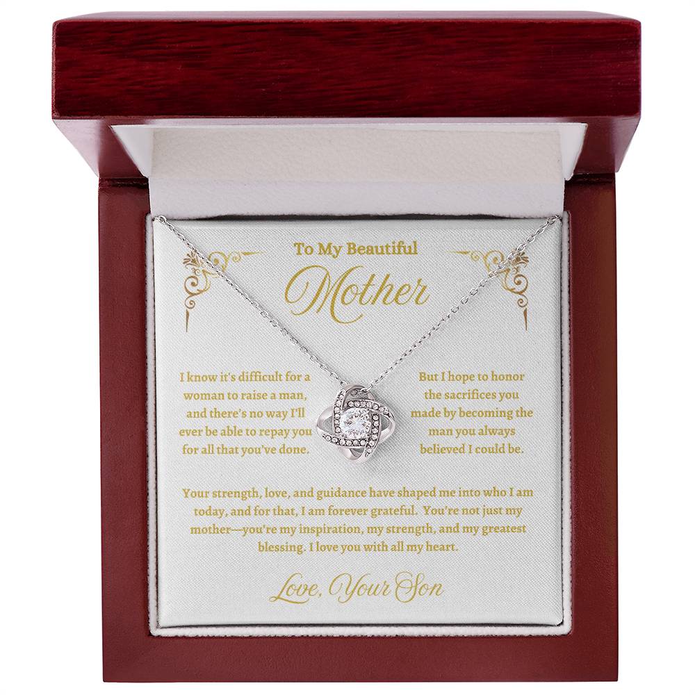 Mother's Eternal Love Knot Necklace — A Celebration of Her Unbreakable Bond
