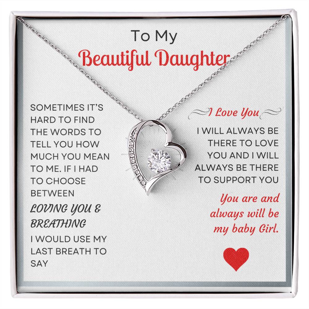 Beautiful Heart Pendant – A Cherished Gift for Daughter or Bonus Daughter