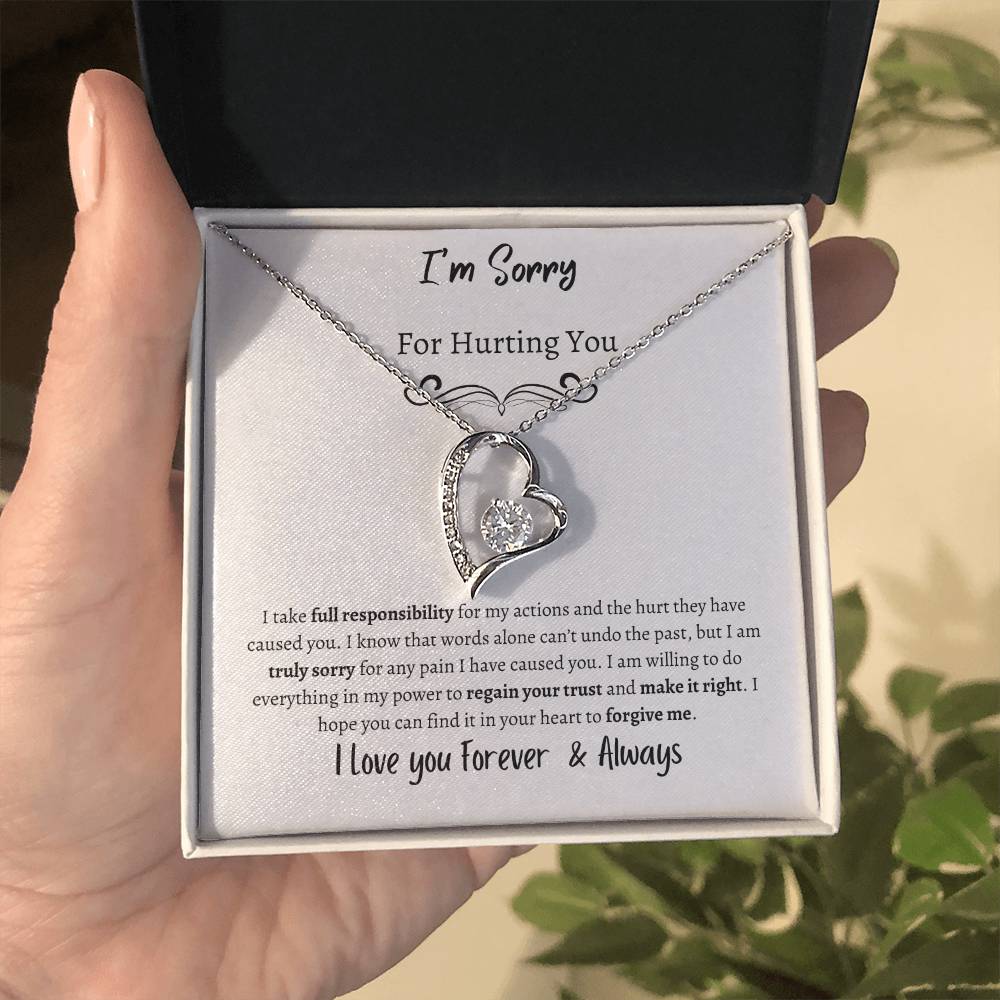 Beautiful Heart Pendant to say I'm Sorry