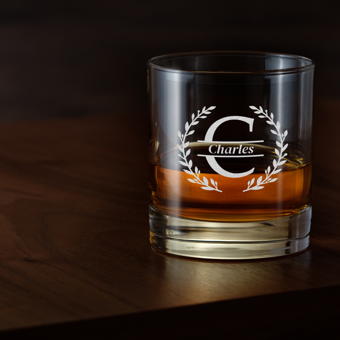 Personalized Executive Whiskey Glass – Laser Engraved Elegance