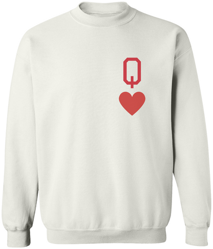 Queen of Hearts Pullover Sweatshirt