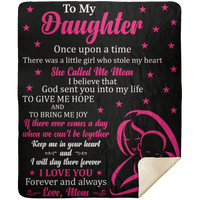Daughter Blanket- Pink Stars Sherpa Blanket 50x60